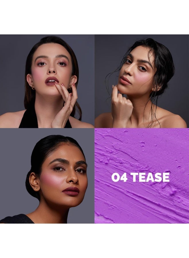 Staze 9to9 Cheek Me Out Multipurpose Blush Stick Tint | On The Go Lip + Cheek + Eye Makeup | Highly Pigmented + Blendable | 12Hrs Long Stay | Natural, Creamy Finish | Travel-Friendly | 04 Tease | 6g - Image 2